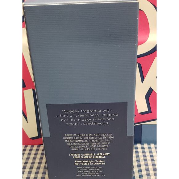 BBW Suede & Sandalwood Men's Collection Cologne 3.4 FL Oz. - Picture 2 of 2